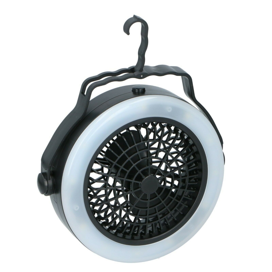 Grundig - Přenosný ventilátor s LED osvětlením LED/3xAA