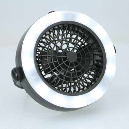 Grundig - Přenosný ventilátor s LED osvětlením LED/3xAA