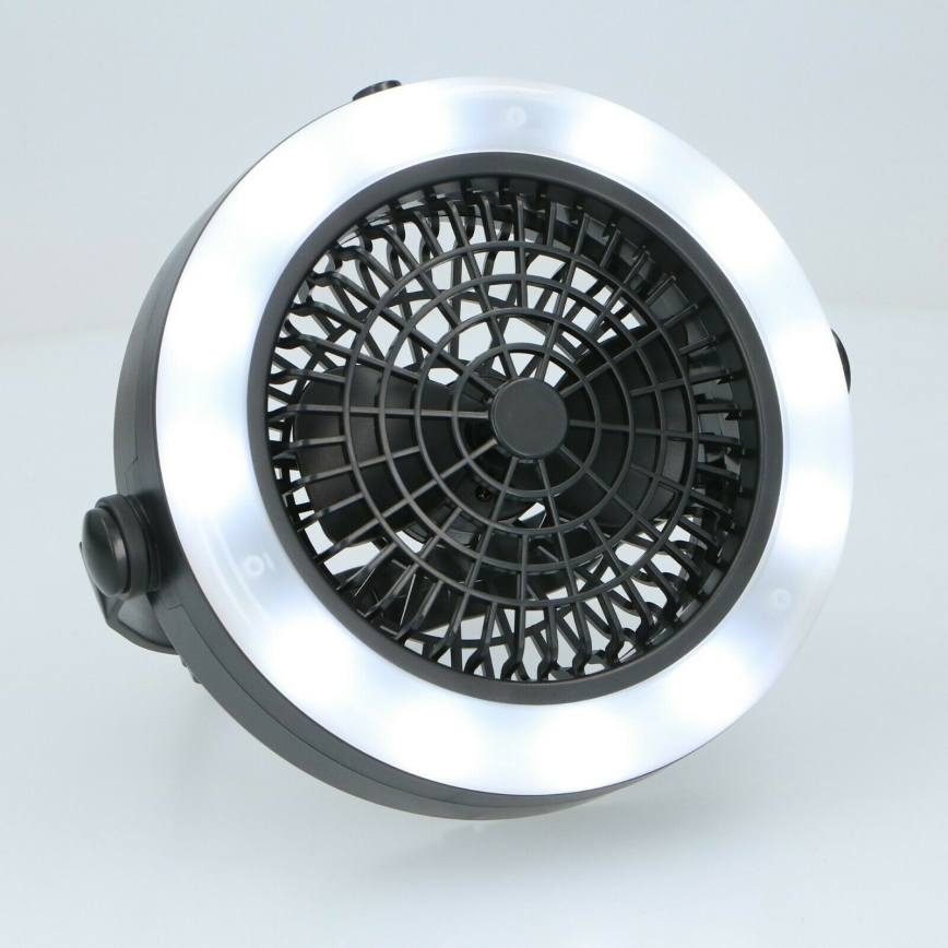 Grundig - Přenosný ventilátor s LED osvětlením LED/3xAA