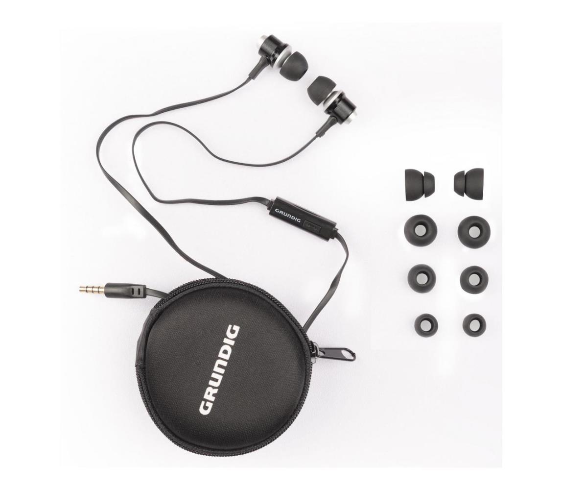 Grundig Grundig - Sluchátka s mikrofonem JACK 3,5 mm černá P4610