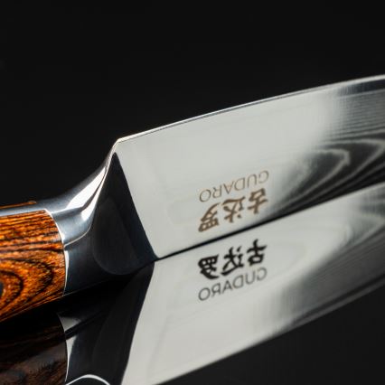 Gudaro - Damaškový kuchyňský nůž FENG 3,5, 67 vrstev oceli, délka 9,5 cm