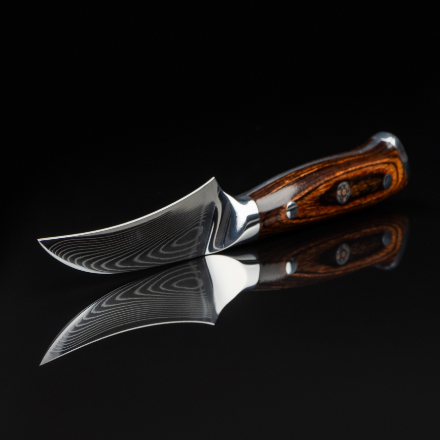 Gudaro - Damaškový kuchyňský nůž na ovoce FENG 3,5, 67 vrstev oceli, délka 9,5 cm