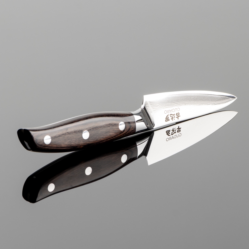 Gudaro - Damaškový kuchyňský nůž SHIRO 3,5, 67 vrstev oceli, délka 9,5 cm