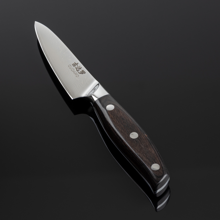 Gudaro - Damaškový kuchyňský nůž SHIRO 3,5, 67 vrstev oceli, délka 9,5 cm