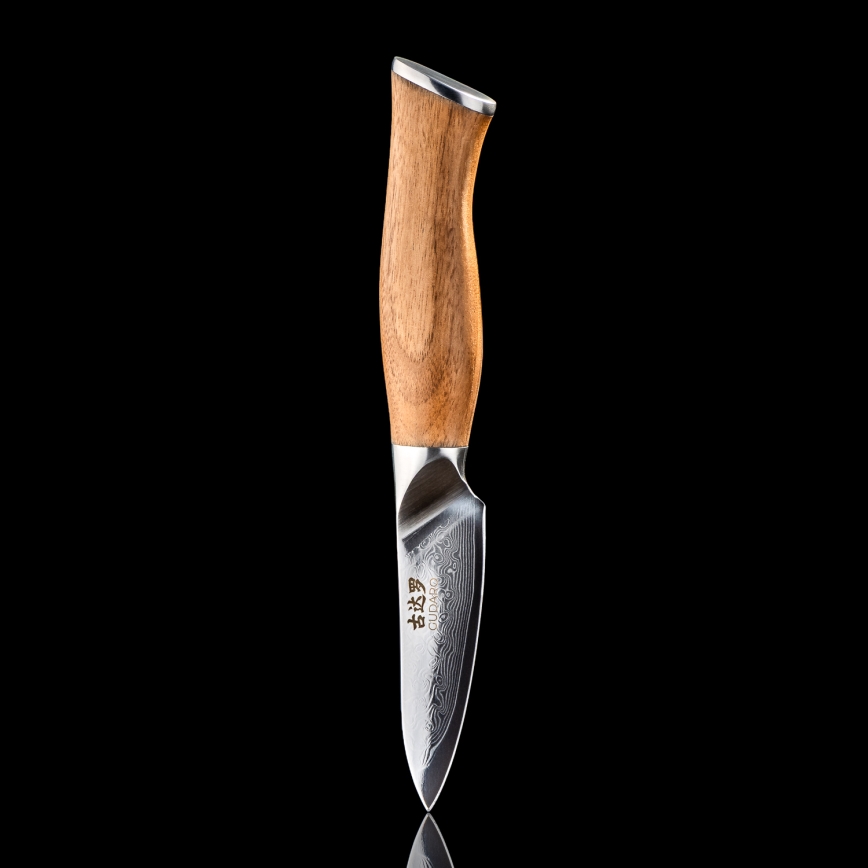 Gudaro - Damaškový kuchyňský nůž TAKUMI 3,5, 67 vrstev oceli, délka 9,5 cm, ořech