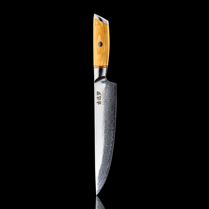 Gudaro - Damaškový porcovací nůž HIKARI 8, 67 vrstev oceli, délka 20 cm
