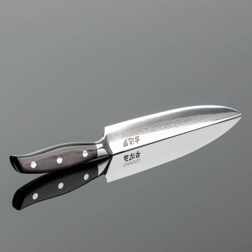 Gudaro - Damaškový porcovací nůž SHIRO 8, 67 vrstev oceli, délka 20 cm
