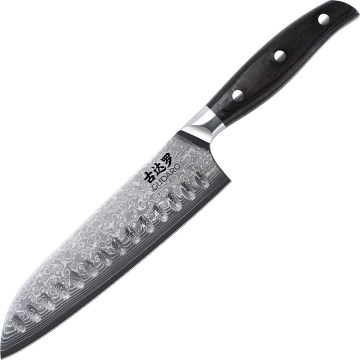 Gudaro - Damaškový Santoku kuchyňský nůž SHIRO 7