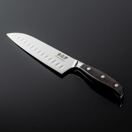 Gudaro - Damaškový Santoku kuchyňský nůž SHIRO 7, 67 vrstev oceli, délka 17,5 cm