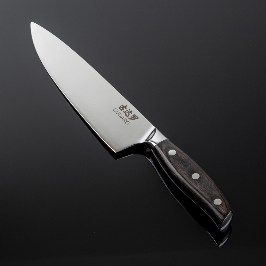 Gudaro - Damaškový šéfkuchařský nůž SHIRO 8, 67 vrstev oceli, délka 20 cm