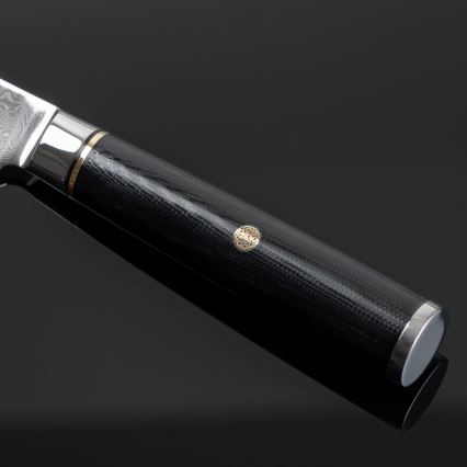 Gudaro - Damaškový univerzální kuchyňský nůž AKIRO 5, 67 vrstev oceli, délka 12,5 cm, černá