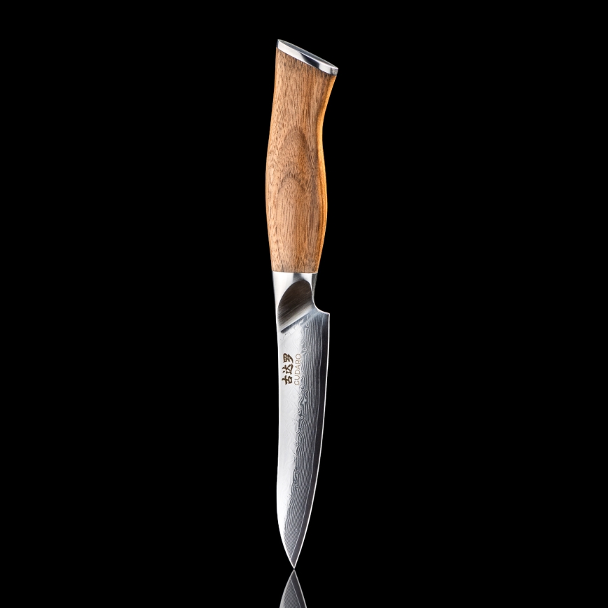 Gudaro - Damaškový univerzální kuchyňský nůž TAKUMI 5, 67 vrstev oceli, délka 12,5 cm, ořech