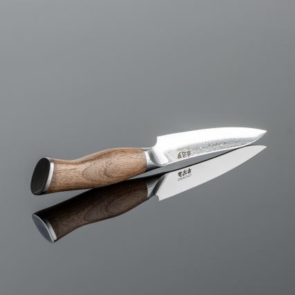 Gudaro - Damaškový univerzální kuchyňský nůž TAKUMI 5, 67 vrstev oceli, délka 12,5 cm, ořech