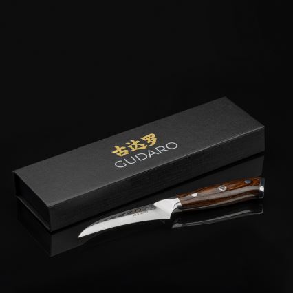 Gudaro - Kuchyňský nůž BIRD BEAK 9,5 cm damašková ocel