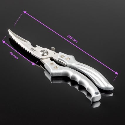 Gudaro - Nůžky na drůbež NOBURU 24,5 cm stříbrná