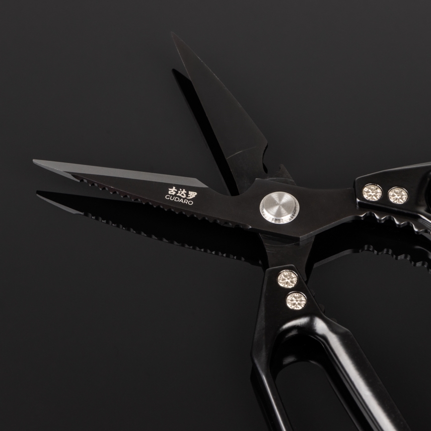 Gudaro - Nůžky na drůbež SHOGUN 23,3 cm černá