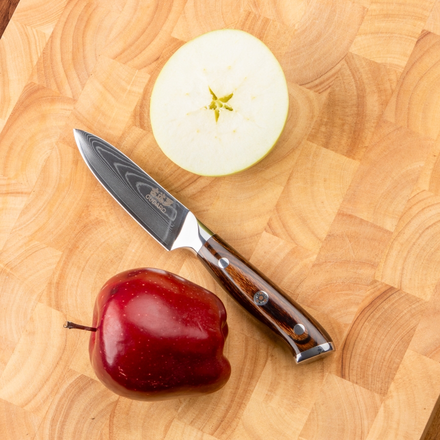 Gudaro - SADA 2x Damaškový Santoku kuchyňský nůž FENG 7,5, 67 vrstev oceli, délka 18 cm + 1x ZDARMA damaškový kuchyňský nůž FENG 3,5, 67 vrstev oceli, délka 9,5 cm