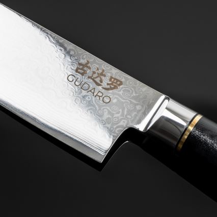 Gudaro - SADA 3x Damaškový kuchyňský nůž AKIRO + magnetický držák