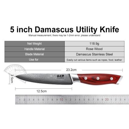 Gudaro - Sada kuchyňských nožů ve stojanu KENSHO 7 ks akát
