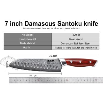 Gudaro - Sada kuchyňských nožů ve stojanu KENSHO 7 ks akát