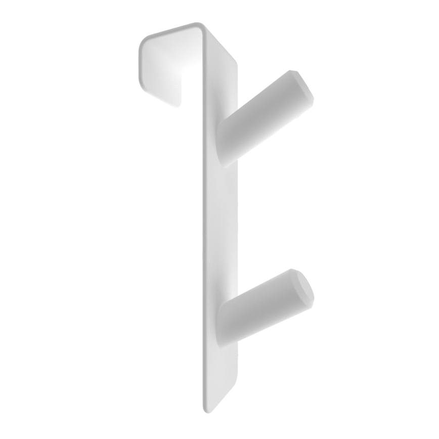 Háček na radiátor INOX nerez/bílá