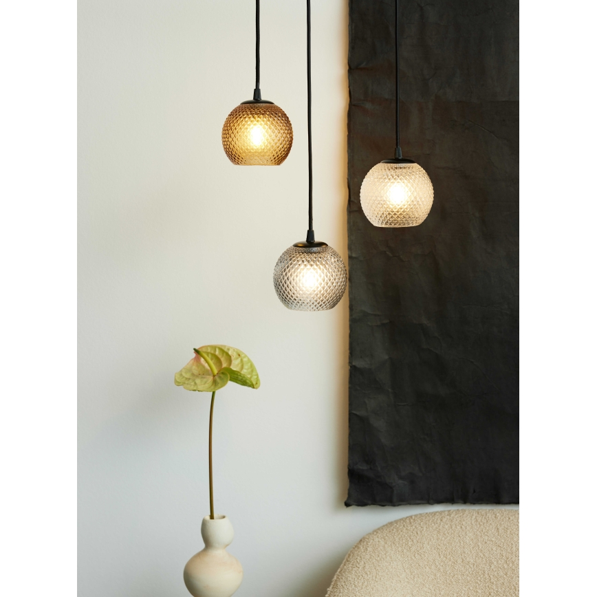 Halo Design 718436 - Lustr na lanku NOBB 1xE27/40W/230V pr. 22 cm čirá