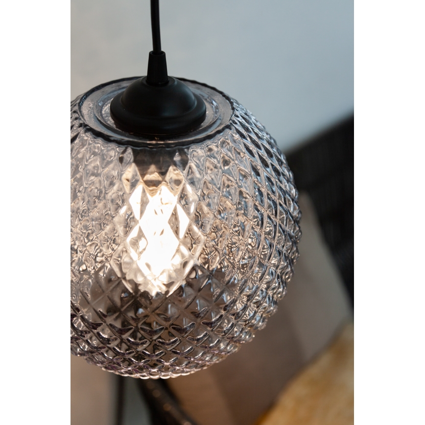 Halo Design 718443 - Lustr na lanku NOBB 1xE27/40W/230V pr. 22 cm kouřová šedá