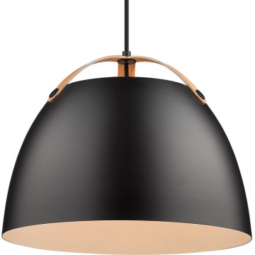 Halo Design 734887 - Lustr na lanku OSLO 1xE27/40W/230V pr. 40 cm černá/dub