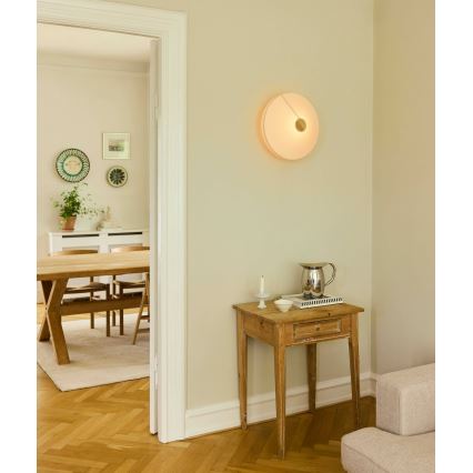 Halo Design 745111 - Nástěnné svítidlo PARIS 1xE27/40W/230V pr. 56 cm krémová/dub