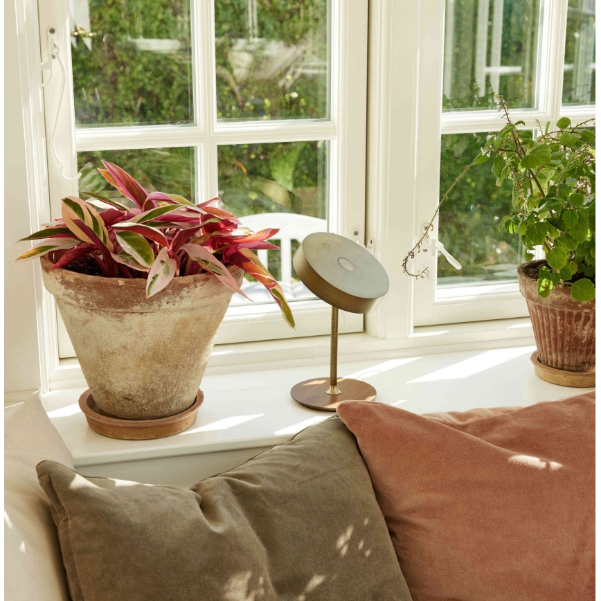 Halo Design 745784 - LED Stmívatelná nabíjecí stolní lampa ON THE MOVE LED/2,5W/4000 mAh mosaz/dřevo