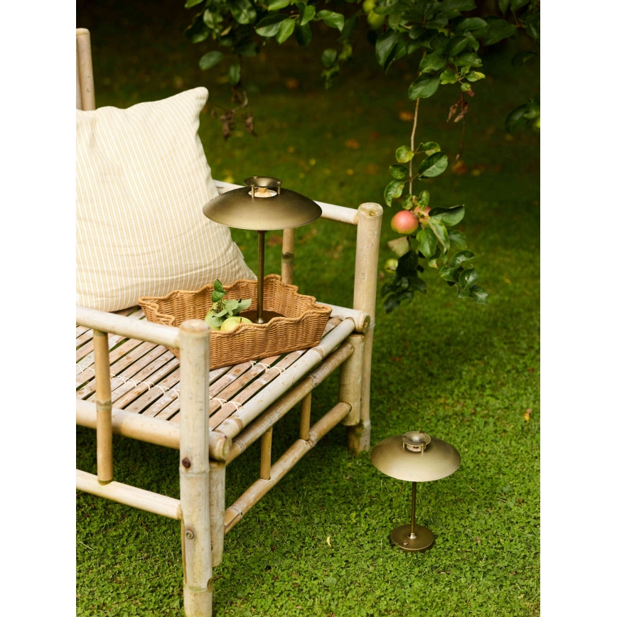 Halo Design 746149 - LED Stmívatelná venkovní nabíjecí stolní lampa MINI STEPP LED/1,8W/1600 mAh IP44 mosaz