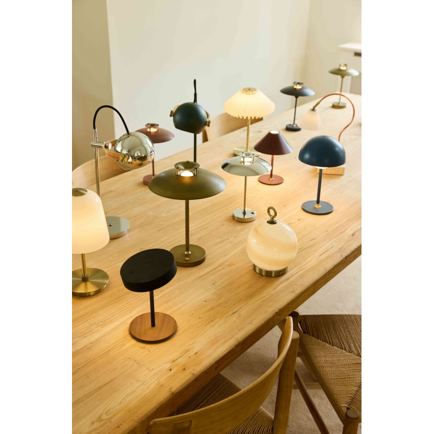 Halo Design 746163 - LED Stmívatelná venkovní nabíjecí stolní lampa MINI STEPP LED/1,8W/1600 mAh IP44 lesklý chrom