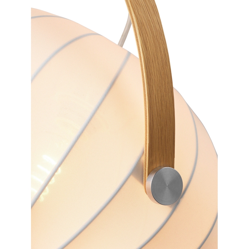 Halo Design 746347 - Lustr na lanku DC 1xE27/40W/230V pr. 40 cm bílá/dub