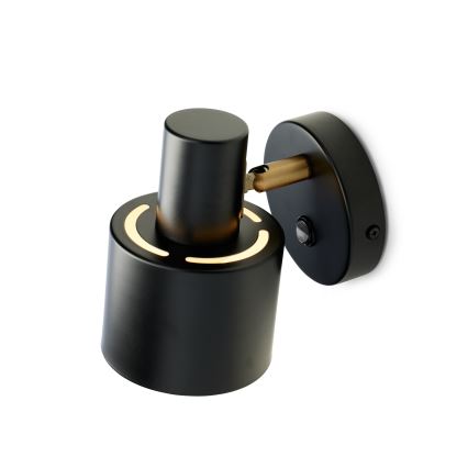 Halo Design 746880 - Nástěnné bodové svítidlo VOGUE 1xE27/40W/230V černá/mosaz