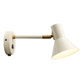 Halo Design 747443 - Nástěnná lampička STYLE 1xE14/25W/230V krémová/mosaz