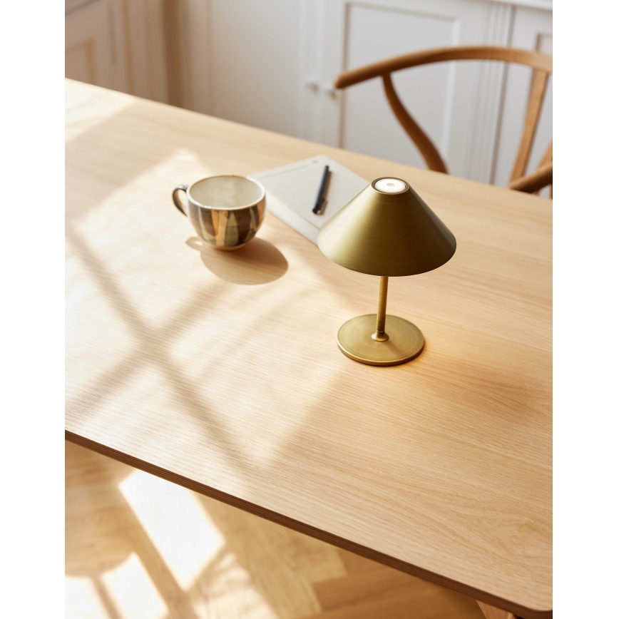 Halo Design 800841 - LED Stmívatelná venkovní nabíjecí stolní lampa HYGGE LED/3W/4000 mAh IP54 mosaz