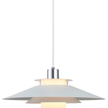 Halo Design 990792 - Lustr na lanku RIVOLI 1xE27/40W/230V pr. 40 cm bílá/lesklý chrom