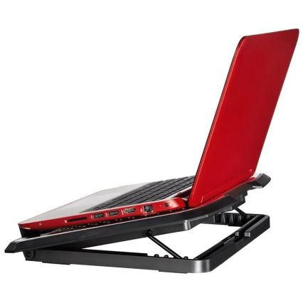 Hama - Chladící podložka pro notebook 2x ventilátor USB matný chrom