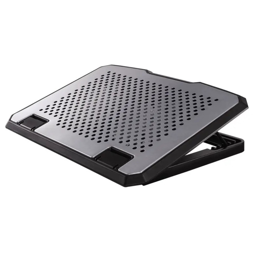 Hama - Chladící podložka pro notebook 2x ventilátor USB matný chrom