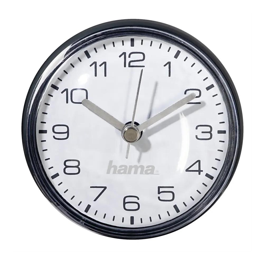 Hama - Koupelnové hodiny s přísavkou 1xAAA IPX4 černá