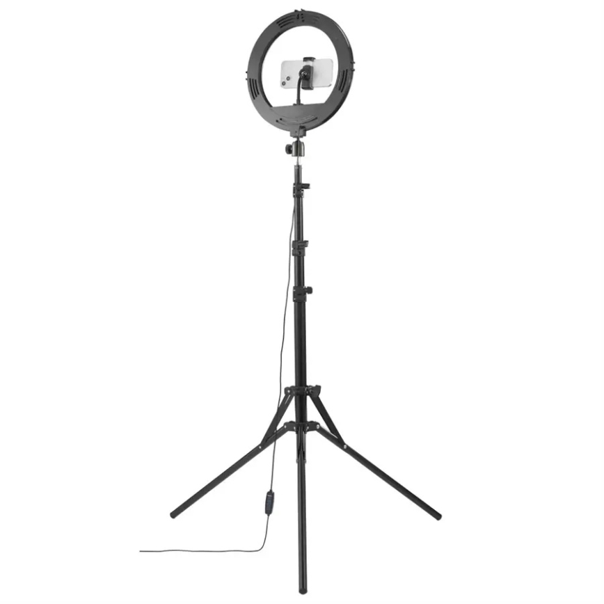 Hama - LED Stmívatelné kruhové světlo se stativem LED/10W/5V pr. 30 cm + dálkové ovládání