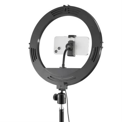 Hama - LED Stmívatelné kruhové světlo se stativem LED/10W/5V pr. 30 cm + dálkové ovládání