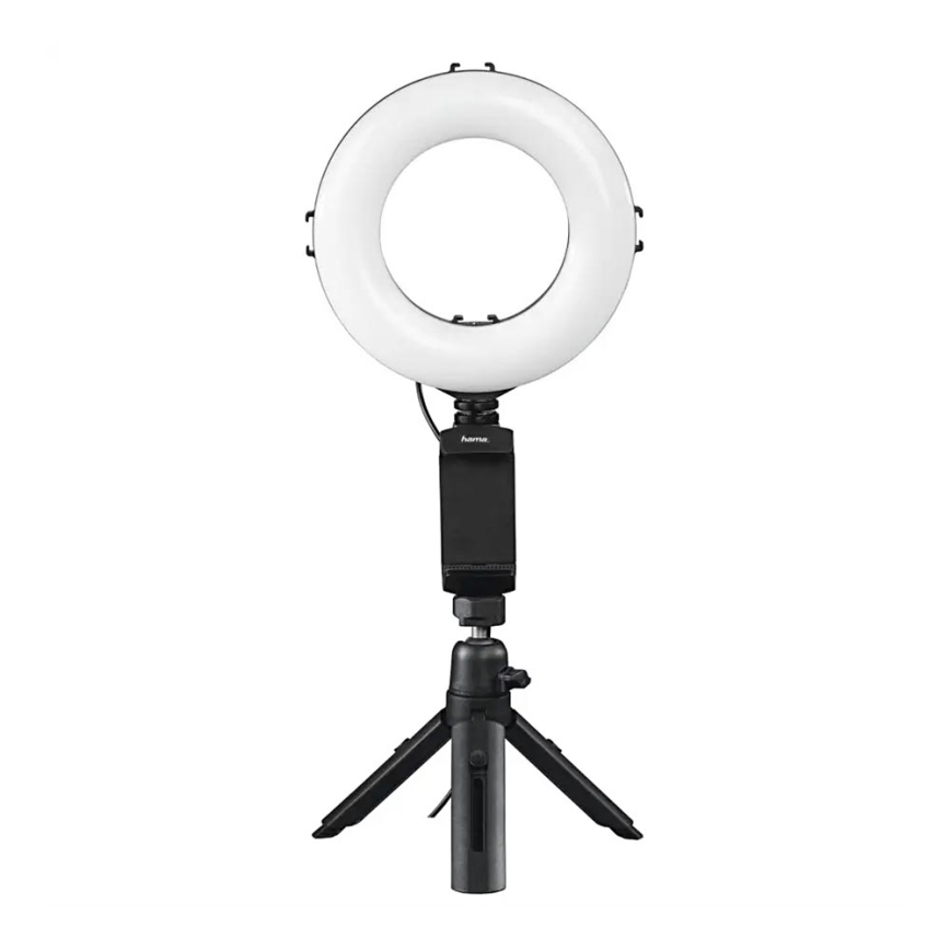 Hama - LED Stmívatelné kruhové světlo se stativem LED/5,8W/5V pr. 17 cm + dálkové ovládání