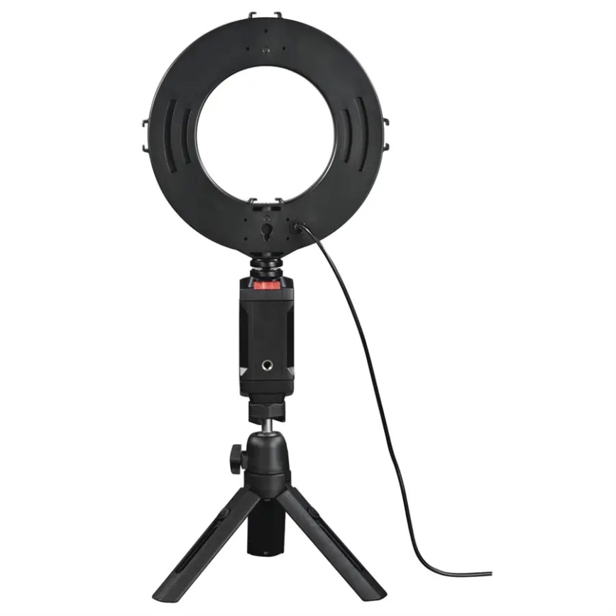 Hama - LED Stmívatelné kruhové světlo se stativem LED/5,8W/5V pr. 17 cm + dálkové ovládání