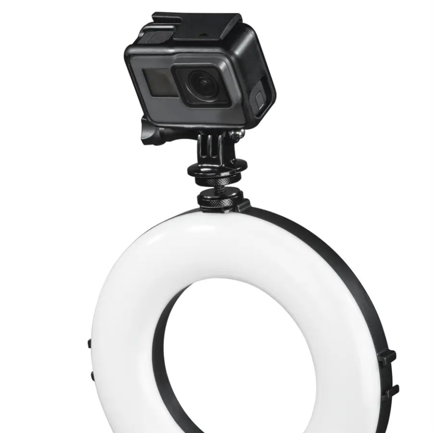 Hama - LED Stmívatelné kruhové světlo se stativem LED/5,8W/5V pr. 17 cm + dálkové ovládání