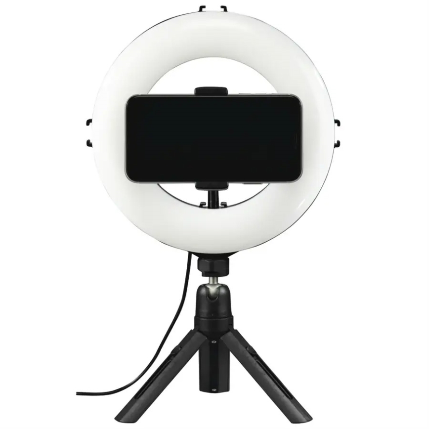 Hama - LED Stmívatelné kruhové světlo se stativem LED/7,7W/5V pr. 21 cm + dálkové ovládání
