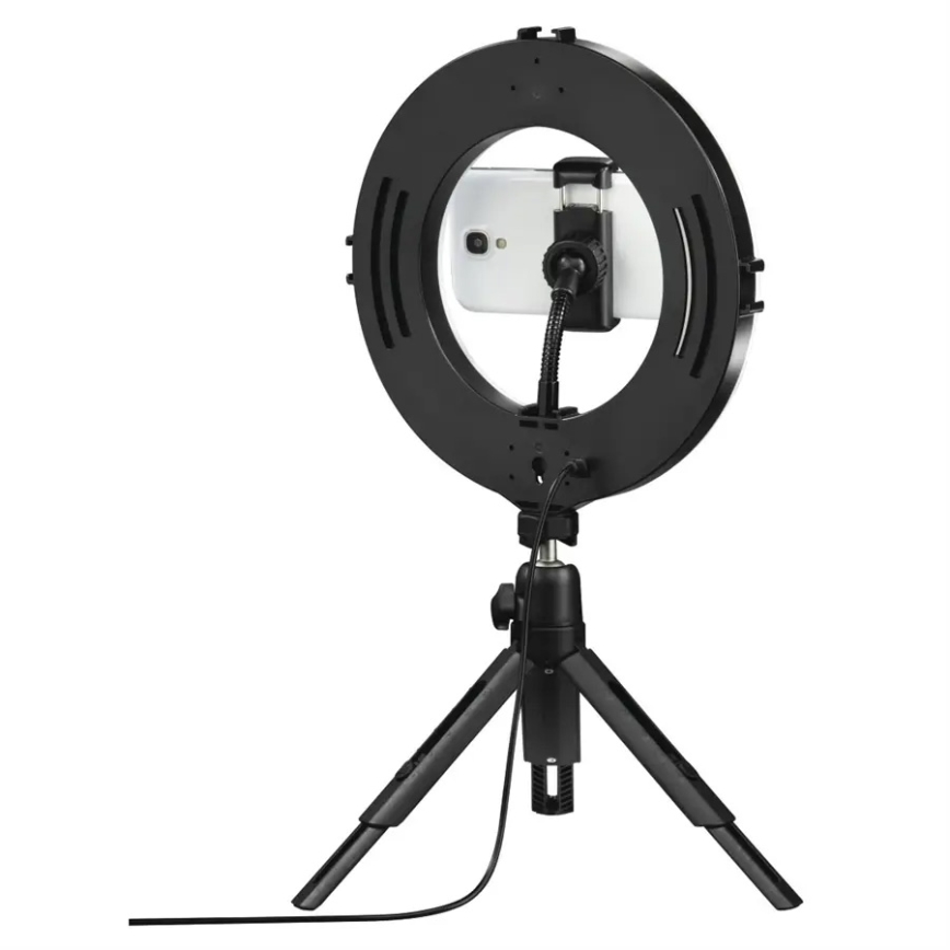 Hama - LED Stmívatelné kruhové světlo se stativem LED/7,7W/5V pr. 21 cm + dálkové ovládání