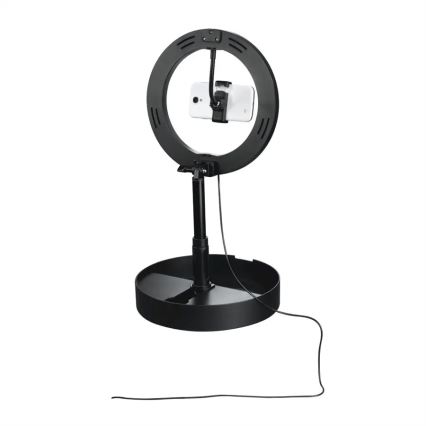 Hama - LED Stmívatelné kruhové světlo se stativem LED/9,2W/5V pr. 26,5 cm + dálkové ovládání