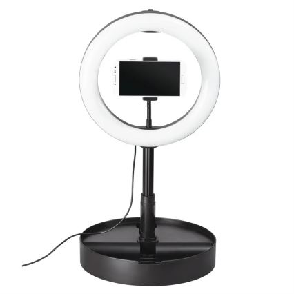 Hama - LED Stmívatelné kruhové světlo se stativem LED/9,2W/5V pr. 26,5 cm + dálkové ovládání