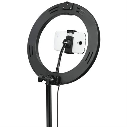 Hama - LED Stmívatelné kruhové světlo se stativem LED/9,2W/5V pr. 26,5 cm + dálkové ovládání